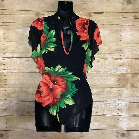 Women’s banana lemon mesh onesie size medium - Picture 2 of 5